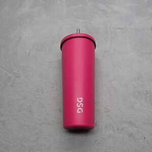 DSG Dicks Tumbler Extra Straw Hot Pink Stainless Steel Insulated Travel Mug 24oz